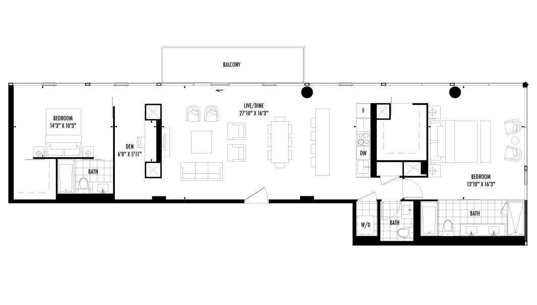 2 Bedroom + Den