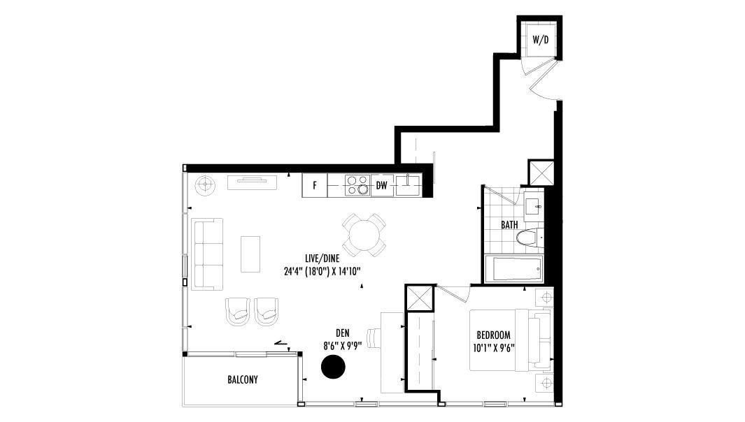 1 Bedroom + Den